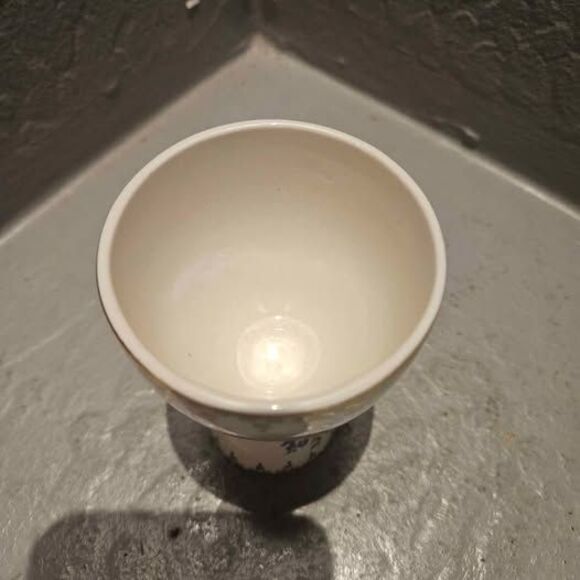 Aynsley Bone China Egg Cup Blue Floral and Gold Rimmed 4" - Picture 5 of 6